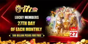 Lucky Members 100 Billion Pesos For Free FS777